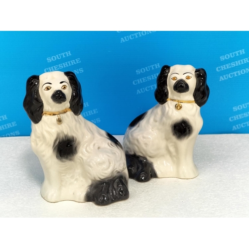 297 - Pair of Vintage Beswick Staffordshire Spaniel Mantel Dogs. 14cm High.
