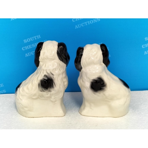297 - Pair of Vintage Beswick Staffordshire Spaniel Mantel Dogs. 14cm High.