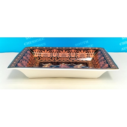 45 - Wedgwood China 'Etruscan Dance' Pattern Shallow Rectangular Dish. 20cm x 16cm. 2nds Quality.