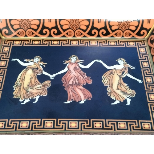 45 - Wedgwood China 'Etruscan Dance' Pattern Shallow Rectangular Dish. 20cm x 16cm. 2nds Quality.