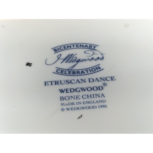 45 - Wedgwood China 'Etruscan Dance' Pattern Shallow Rectangular Dish. 20cm x 16cm. 2nds Quality.