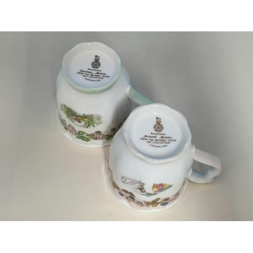 48 - Royal Doulton Brambly Hedge 'Summer' and 'Autumn' 9cm Mugs plus 'Spring' Cup and Saucer.