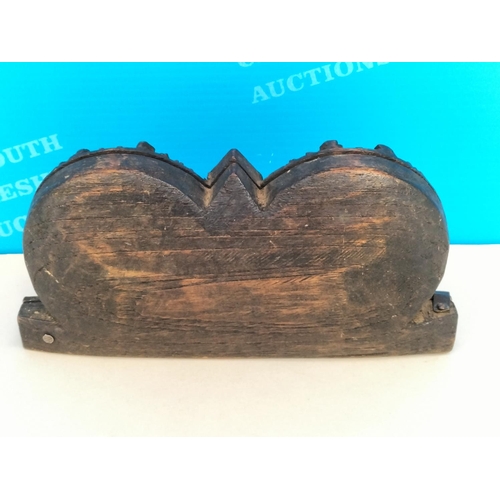 12 - Vintage Balance Scales in a Carved Wooden Case.