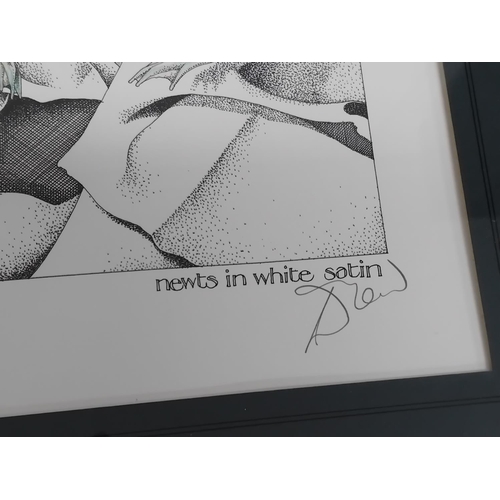 249 - Framed and Mounted Simon Drew 'Great Mistakes in Music' Prints (2), 'Poultry in Motion' and 'Newts i... 