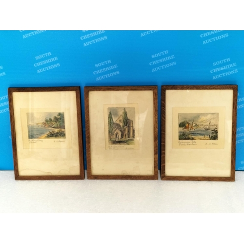 250 - Framed Watercolour and Pictures (3) by Rosina Charlotte Bean to include Brownsea Isle Poole Harbour,... 