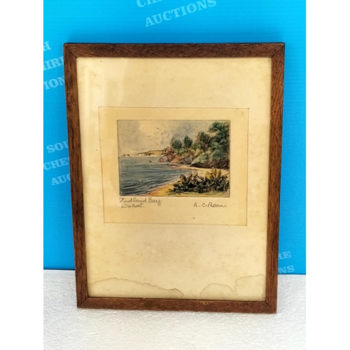 250 - Framed Watercolour and Pictures (3) by Rosina Charlotte Bean to include Brownsea Isle Poole Harbour,... 