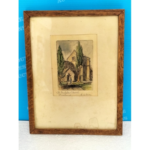 250 - Framed Watercolour and Pictures (3) by Rosina Charlotte Bean to include Brownsea Isle Poole Harbour,... 