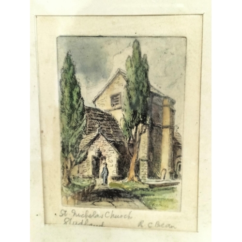 250 - Framed Watercolour and Pictures (3) by Rosina Charlotte Bean to include Brownsea Isle Poole Harbour,... 