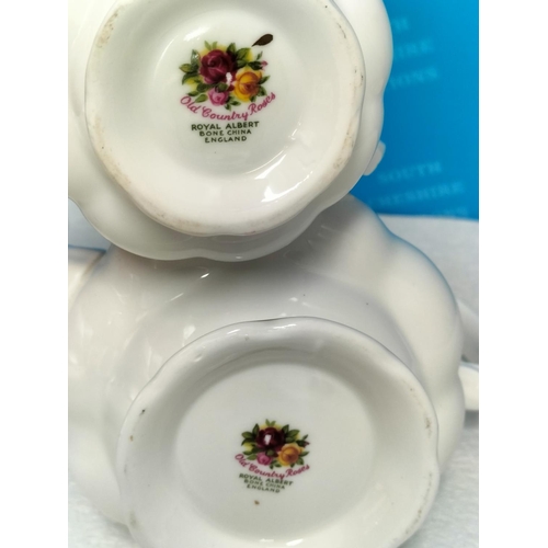 8 - Royal Albert 'Old Country Roses' Teapot, Coffee Pot, Jug and 2 x Cake Plates. Seconds.