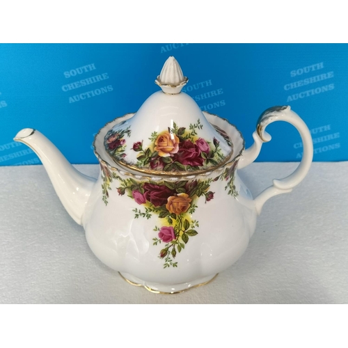 8 - Royal Albert 'Old Country Roses' Teapot, Coffee Pot, Jug and 2 x Cake Plates. Seconds.