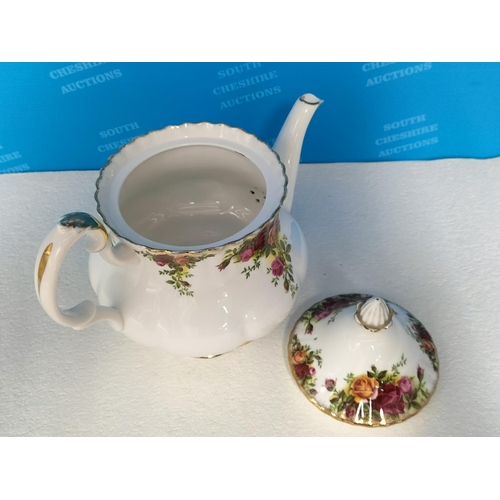 8 - Royal Albert 'Old Country Roses' Teapot, Coffee Pot, Jug and 2 x Cake Plates. Seconds.