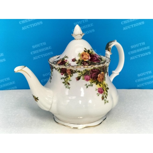 8 - Royal Albert 'Old Country Roses' Teapot, Coffee Pot, Jug and 2 x Cake Plates. Seconds.