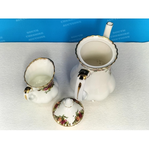 8 - Royal Albert 'Old Country Roses' Teapot, Coffee Pot, Jug and 2 x Cake Plates. Seconds.