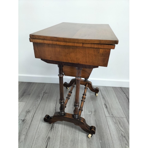 9 - 19th Century Rosewood Games Table with Flip and Turn Action. Plus a Set of Chess Pieces. 74cm High, ... 