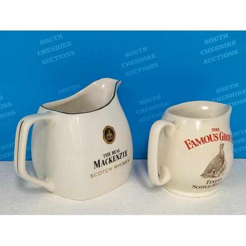 376 - Whisky Water Advertising Jugs (2), Wade Famous Grouse and Wade The Real Mackenzie. Tallest 15cm.