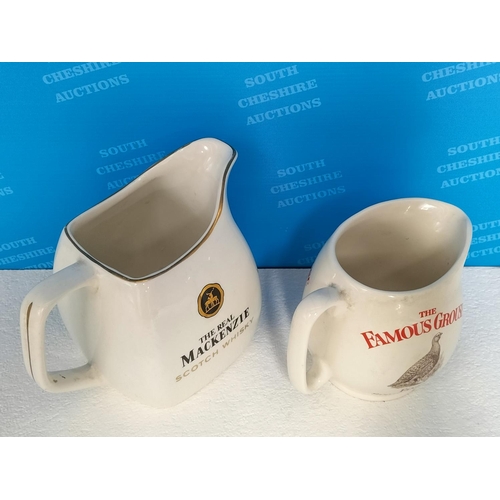 376 - Whisky Water Advertising Jugs (2), Wade Famous Grouse and Wade The Real Mackenzie. Tallest 15cm.