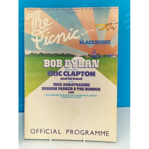 30A - Bob Dylan at blackbushe Aerodrome for The Picnic Tour 15 July 1978 includes ticket, tour programme o... 