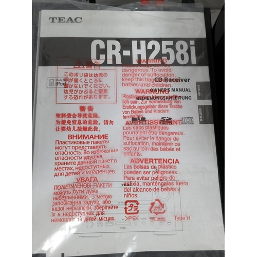 5A - TEAC CR-H258I CD receiver with speakers (powers up) W/O With Compatible Replacement RC-1307 Remote C... 