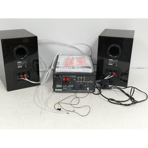 5A - TEAC CR-H258I CD receiver with speakers (powers up) W/O With Compatible Replacement RC-1307 Remote C... 