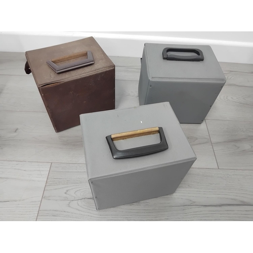 6A - Collection of record carry cases to include 5 single record cases and 1 album case