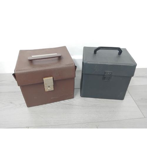 6A - Collection of record carry cases to include 5 single record cases and 1 album case
