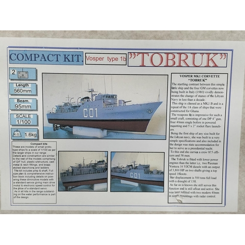Deans Marine 1:100 Scale Model Boat Kit Vosper 1B Corvette 'Tobruk ...