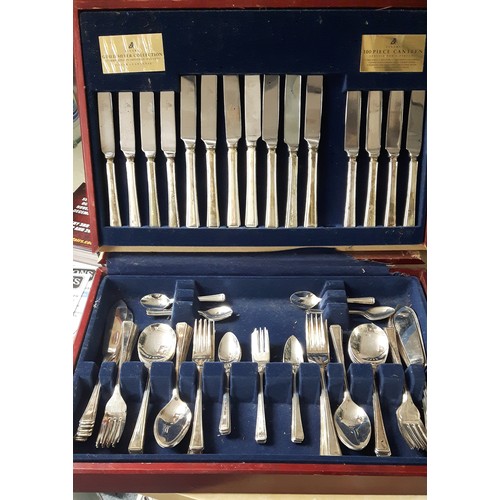 5 - A 77 piece Viners cutlery part set with a large collection of silver plated ware, to include 2 turee... 
