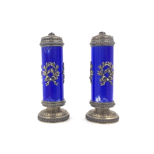 125 - PAIR OF ENAMELLED FABERGE STYLE PEPPERSPair Of Faberge Style Peppers. Height: 10cm, Diameter: 4cm &n... 