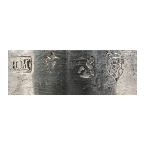 188 - A SMALL SILVER LIDDED TEA CADDY EMBOSSED WITH RURAL SCENES BY BERTHOLD MULLER, 1912A small silver li... 