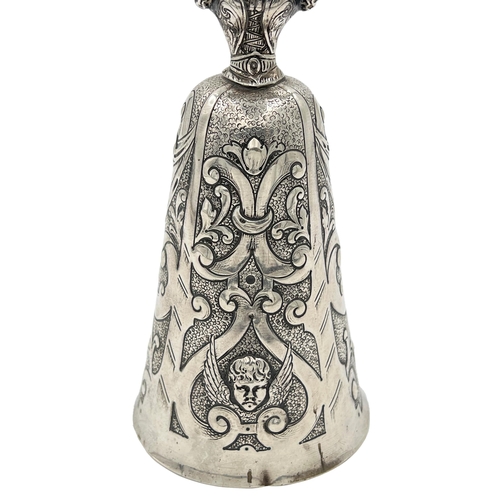 201 - A LARGE CONTINENTAL EARLY SILVER WAGER CUP WITH FINE DECORATION THROUGHOUT, DUTCH, 1900A large conti... 