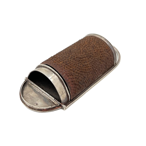 203 - A GEORGIAN SILVER MOUNTED NUTMEG GRATER, LONDON, JOHN REILY, CIRCA 1801-1822A Georgian silver mounte... 