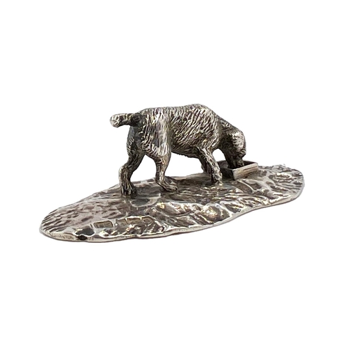 214 - A NOVELTY SILVER MODEL OF A DOG DRINKING FROM A BOWL, BIRMINGHAM, LAWRENCE EMANUEL, 1903A novelty si... 