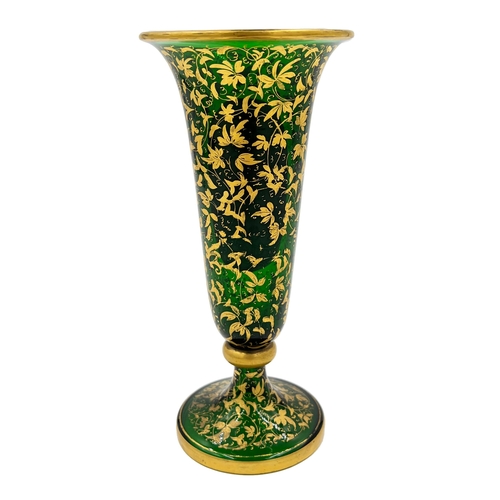 24 - 19TH CENTURY BOHEMIAN GLASS VASE WITH PORCELAIN PLAQUEA charming 19th-century Bohemian glass vase hi... 