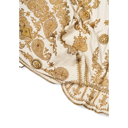 266 - SILK, WOOL AND SILVER GILT MOROCCAN EMBROIDERY CEREMONIAL CAPESilk, Wool And Silver Gilt Moroccan Em... 