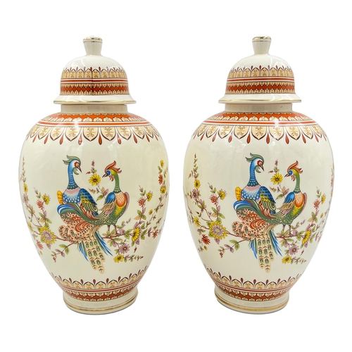 41 - GRAND PORCELAIN – LARGE PORCELAIN VASESA pair of grand porcelain vases standing at 42cm. ... 