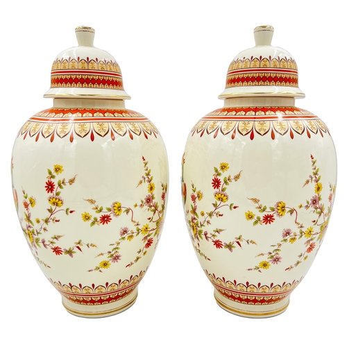 41 - GRAND PORCELAIN – LARGE PORCELAIN VASESA pair of grand porcelain vases standing at 42cm. ... 