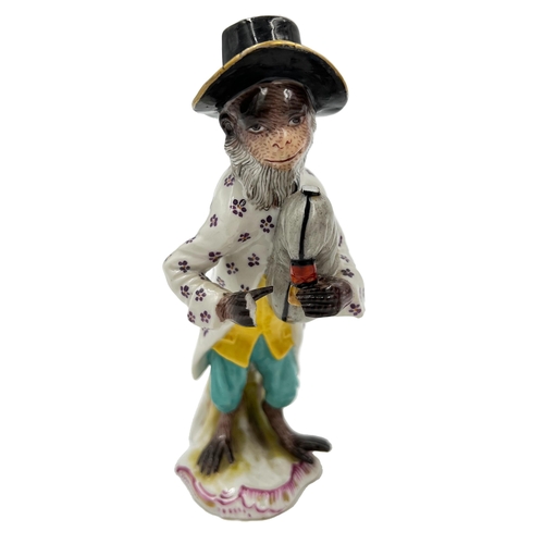 67 - TWO PORCELAIN MEISSEN FIGURINESTwo Porcelain Meissen Figurines, height 23cm, 15.5cm 