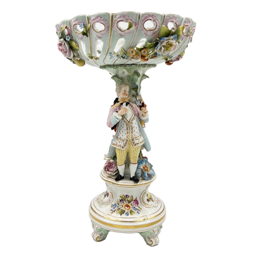 98 - LARGE GERMAN PORCELAIN CENTREPIECEGerman porcelain centrepiece, standing 43cm tall.... 