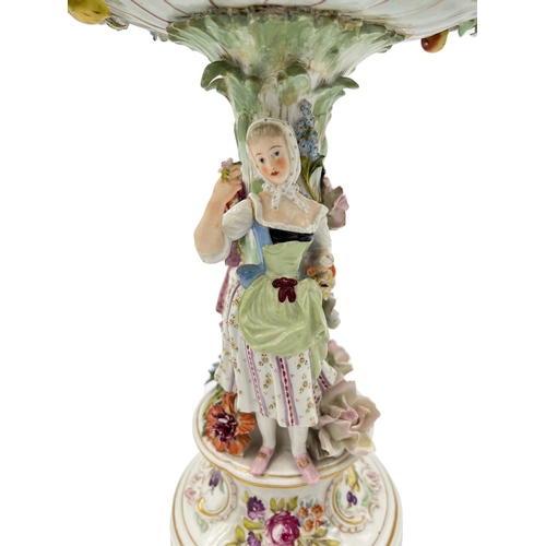 98 - LARGE GERMAN PORCELAIN CENTREPIECEGerman porcelain centrepiece, standing 43cm tall.... 