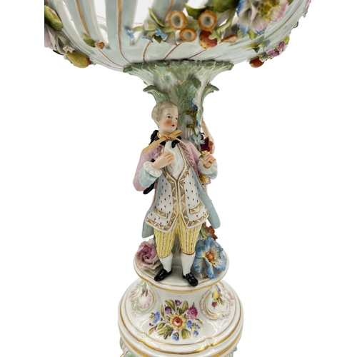 98 - LARGE GERMAN PORCELAIN CENTREPIECEGerman porcelain centrepiece, standing 43cm tall.... 