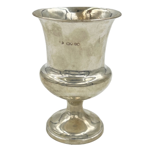 150 - A LATE WILLIAM IV SILVER GOBLET OF PLAIN FORM, BENONI STEPHENS, 1837A late William IV silver goblet ... 