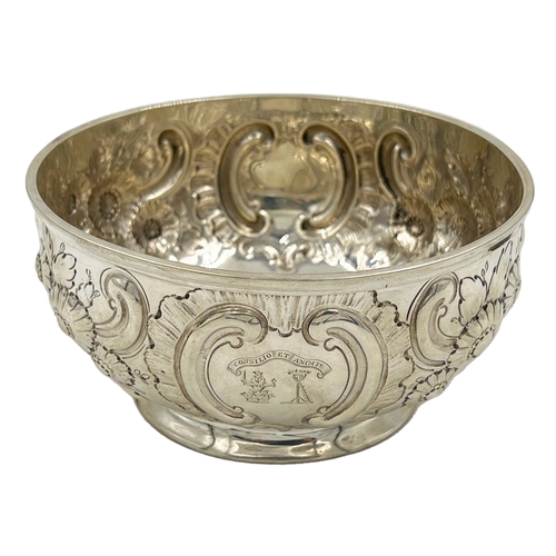 155 - A SMALL LATE VICTORIAN SILVER ROSE BOWL, LONDON, RETAILED BY DOBSONS OF PICCADILLY, 1890A small late... 