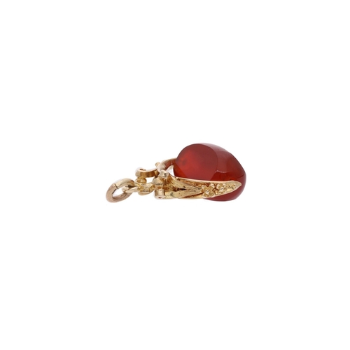 103 - 9ct Gold and Carnelian Swivel Fob. 
 
  
 

  HALLMARKS: marked for 9ct Gold 
 
 
  
 

  MEASUREMEN... 