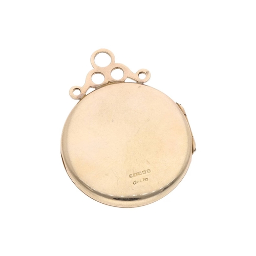 113 - 9ct Gold Locket Pendant. 
 
  
 

  HALLMARKS: marked for 9ct Gold 
 
 
  
 

  MEASUREMENT: 35mm lo... 