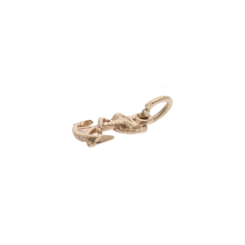 119 - 9ct Gold Anchor Charm. 
 
  
 

  HALLMARKS: marked for 9ct Gold 
 
 
  
 

  MEASUREMENT:17mm long ... 