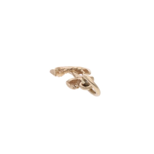 119 - 9ct Gold Anchor Charm. 
 
  
 

  HALLMARKS: marked for 9ct Gold 
 
 
  
 

  MEASUREMENT:17mm long ... 