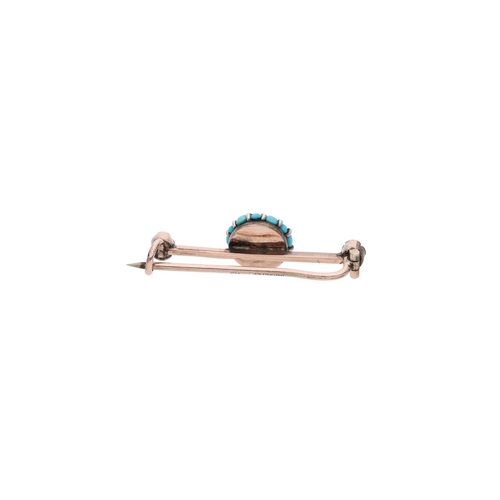 18 - Victorian Rose Gold and Turquoise Brooch 
 
  
 

  HALLMARKS: Tested for 9ct Gold 
 
 
  
 

  MEAS... 