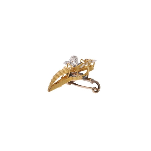 7 - 22ct Gold Sapphire Ruby and Diamond Insect Brooch on 15ct Gold Pin. 
 
  
 

  HALLMARKS: marked for... 