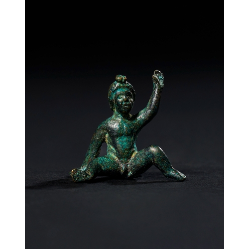 1 - UNUSAL FIGURAL BRONZE ROMAN GAMING PIECE, 1ST - 2ND CENTURY A.D.

Unusual figural bronze gaming piec... 