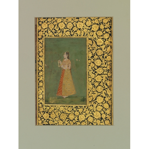 100 - PORTRAIT OF A PRINCESS ATTRIBUTED MUGHAL MASTER MANOHAR, INDIA, DECCAN, BIJAPUR OR GOLCONDA, CIRCA 1... 